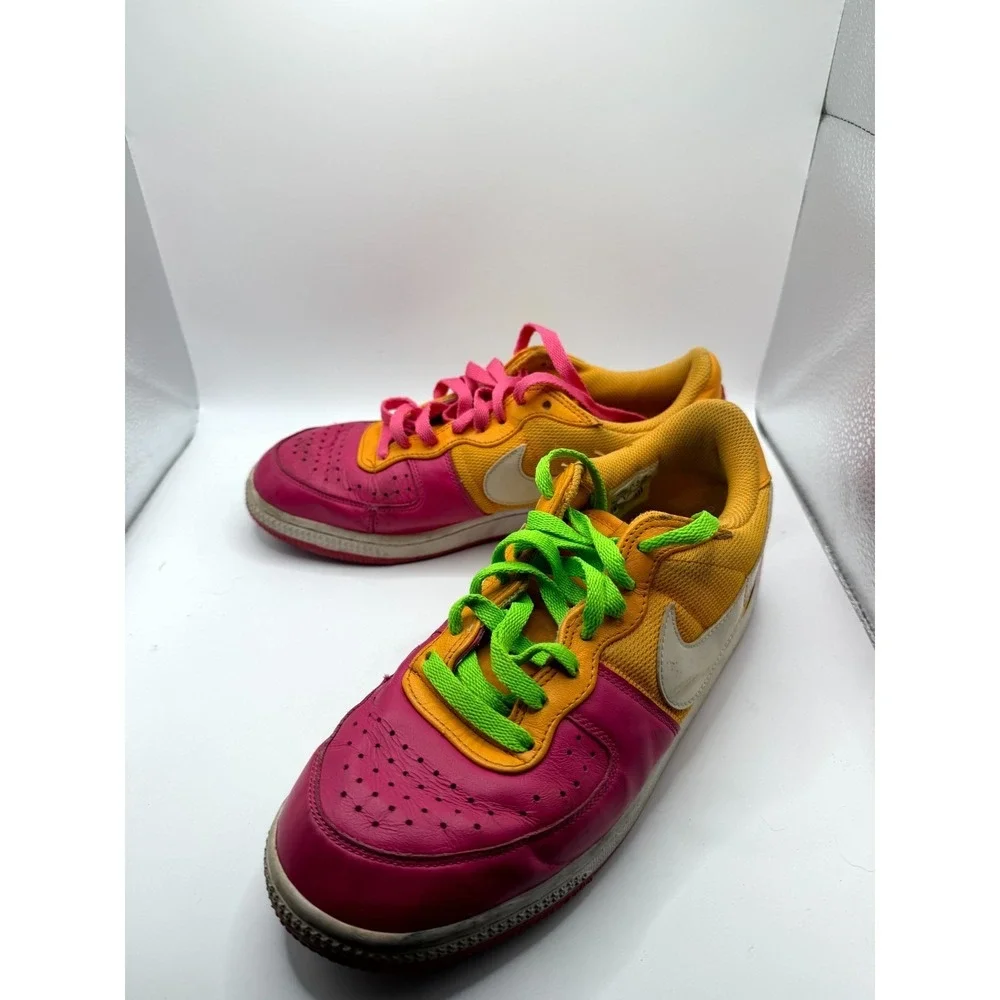 Nike Terminator Low 308863-611 Womens 8.5 Sneaker Vivid Pink Melon Leather Shoes